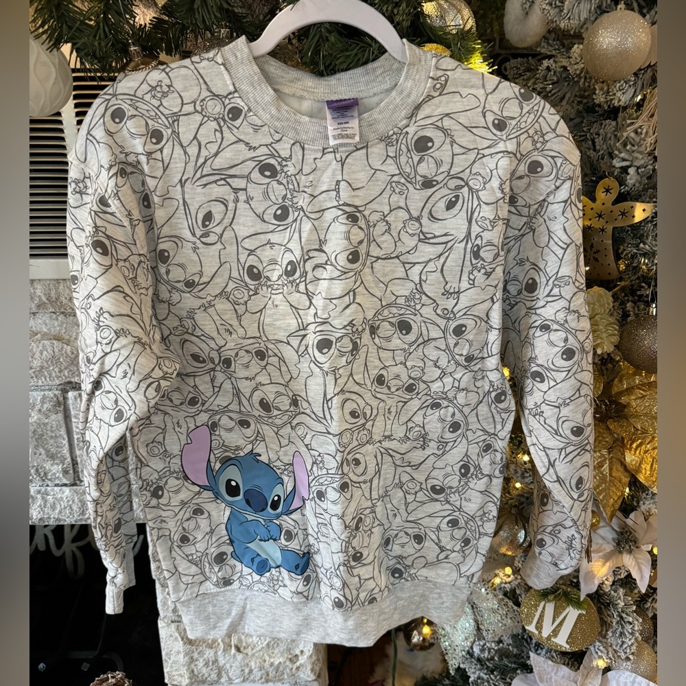 Disney Juniors Gray and Blue Stitch Sweatshirt